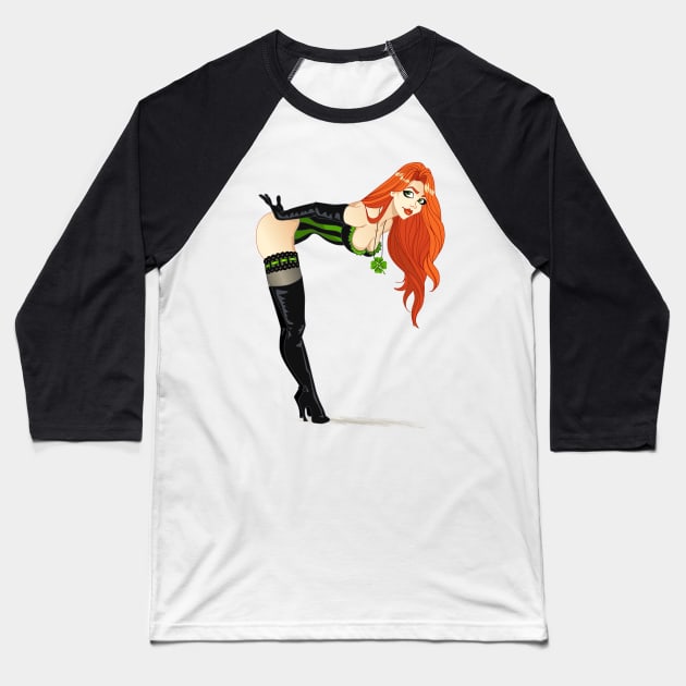 Lucky Girl Baseball T-Shirt by AnishaCreations